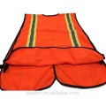 Günstige 100% Polyester Fluoreszierende Orange Reflektierende Construction Road Work Hallo Vis Sicherheitsweste